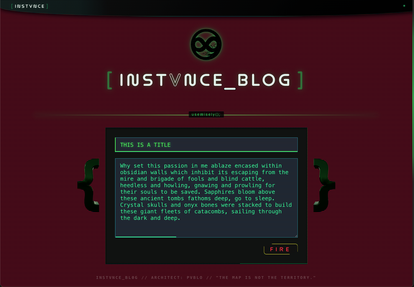 Edit mode — heavy-load yellow state, content pre-filled, FIRE button